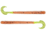Zoom Dead Ringer 4" soft plastic worm in Pumpkin Chartreuse