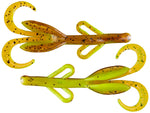 Zoom Brush Hog 4" Baby soft plastic creature bait in Bullfrog