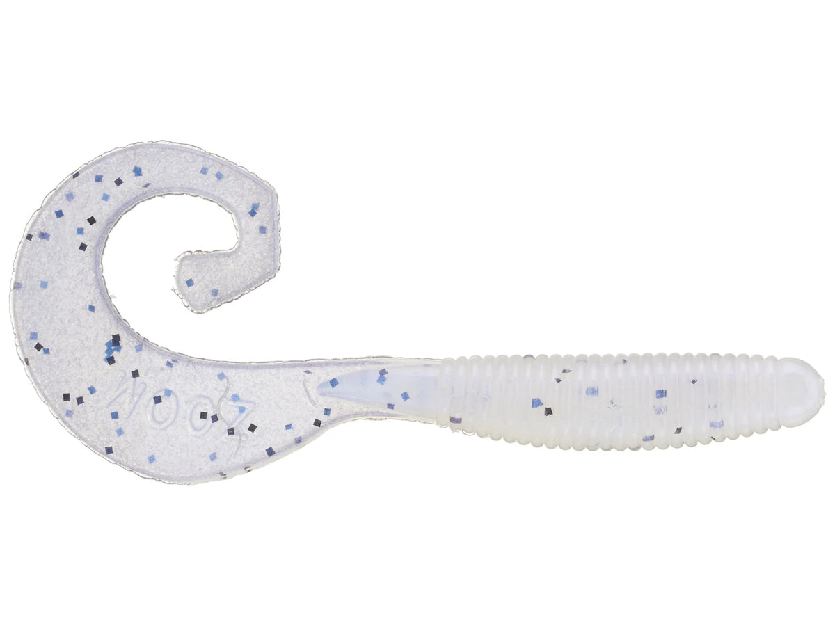 Zoom Tab Tail Grub 4" soft plastic grub in Glimmer Blue