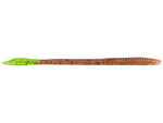 Zoom Trick Worm 6.5" soft plastic worm in Pumpkin Chartreuse