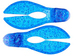 Zoom Super Chunk 3.5" soft plastic jig trailer in Sapphire Blue