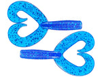 Zoom Fat Albert Twin Tail 3.5" soft plastic grub in Sapphire Blue