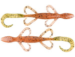 Zoom Lizard 6" soft plastic lizard in Pumpkin Chartreuse