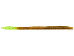 Zoom Trick Worm 6.5" soft plastic worm in Green Pumpkin Chartreuse