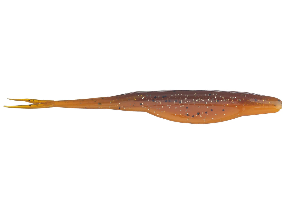 Zoom Super Fluke 5.25" soft plastic soft jerkbait in Pumpkin Spice