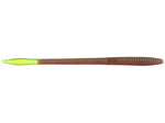 Zoom Trick Worm 6.5" soft plastic worm in Motor Oil Chartreuse Tail