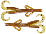 Zoom Brush Hog 4.5" Midsize soft plastic creature bait in Green Pumpkin Magic