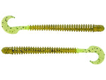 Zoom Dead Ringer 4" soft plastic worm in Watermelon Chartreuse