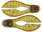 Zoom Super Chunk 2" Jr soft plastic jig trailer in Green Pumpkin Blue