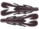 Zoom Ultra-Vibe Speed Craw 3.5" soft plastic craw in Black Red Glitter