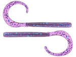 Zoom Curly Tail Finesse Worm 4" soft plastic worm in Electric Blue