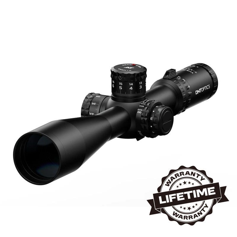 DNT TheOne 7-35x56 FFP long range rifle scope, 34mm tube, illuminated, zero stop