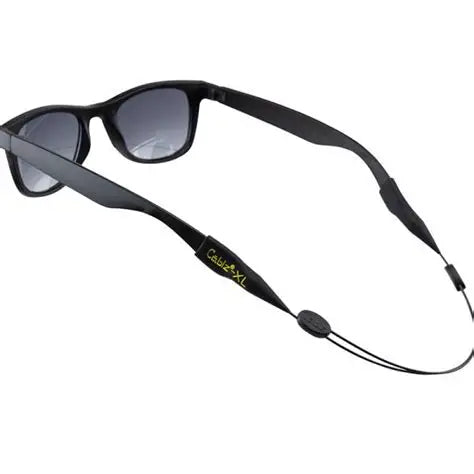 Cablz Adjustable Eyewear Holder 12" Blk SS XL Rubber End