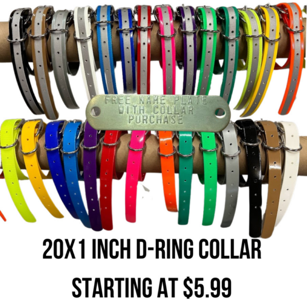 20x1 inch D-Ring Collar / Fits Dogtra & Garmin 1 Inch Collars