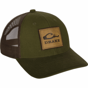 Drake Drake Leather Patch Mesh Back Cap Olive OSFM