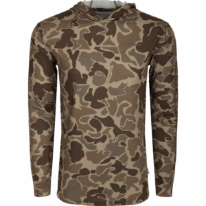 Drake Performance Hoodie Camo Print LS Old School Timber