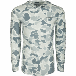 Drake Performance Hoodie Camo Print LS Old School Grey