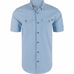 Drake The Frat BD Seersucker Stripe SS Marina Blue
