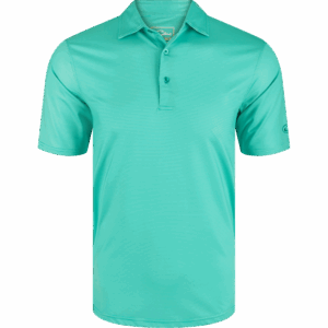 Drake Performance Chalk Striped Polo Ceramic Teal
