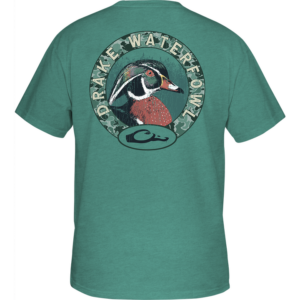 Drake Wood Duck T SS Sea Blue Dark Heather - Image 2