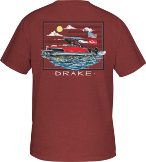 Drake Americana Pontoon T SS Barn Red Dark Heather - Image 2