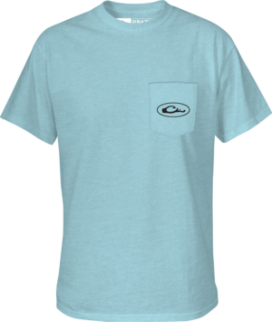 Drake Americana Pontoon T SS Cameo Blue Dark Heather - Image 3