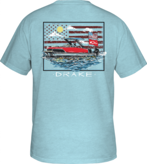 Drake Americana Pontoon T SS Cameo Blue Dark Heather - Image 2